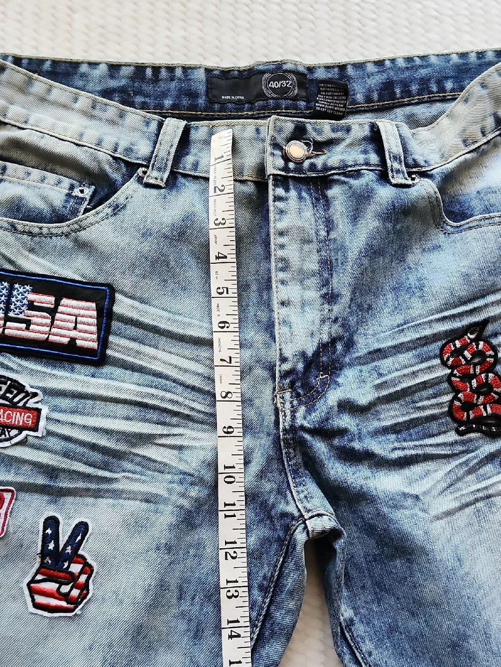 Blue  Patches Jeans